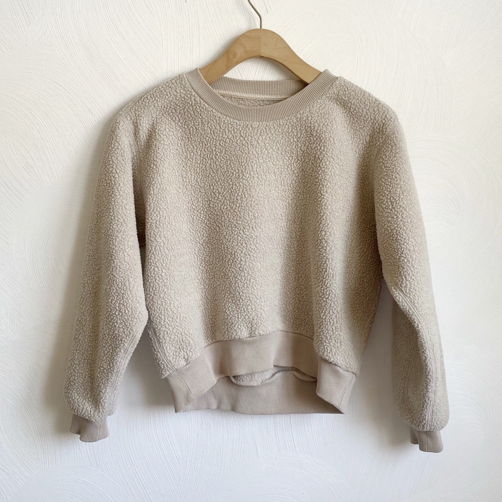 Everlane renew fleece sweatshirt in oat